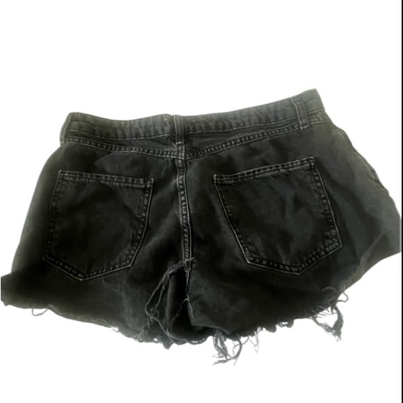 Forever 21 Black Distressed Jean Shorts - Picture 2 of 3